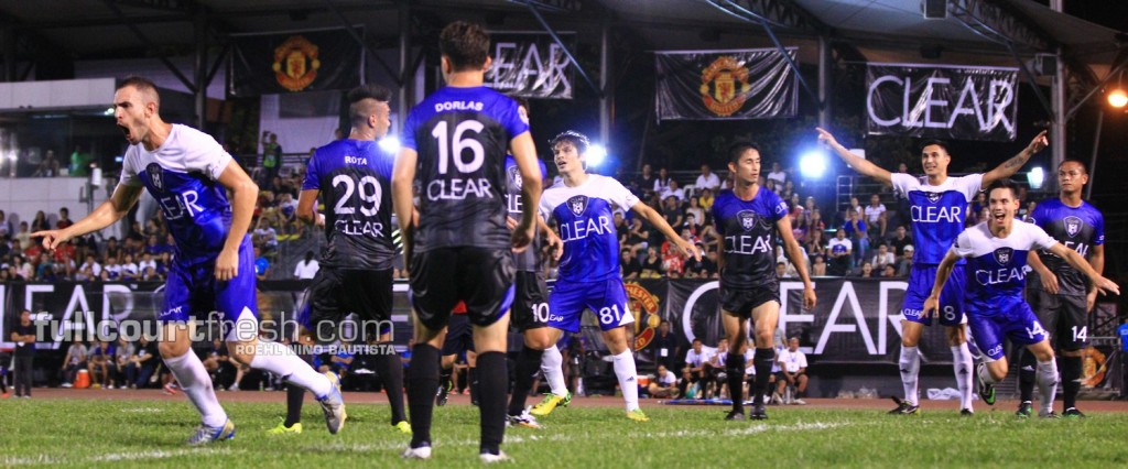 Team James celebrates as Joaco Cañas scores the only goal of the game. Photo: Ronin Bautista