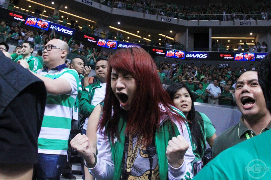 The author lets her feelings slip during last season's men's basketball finals game 3. Photo by Ronin Bautista
