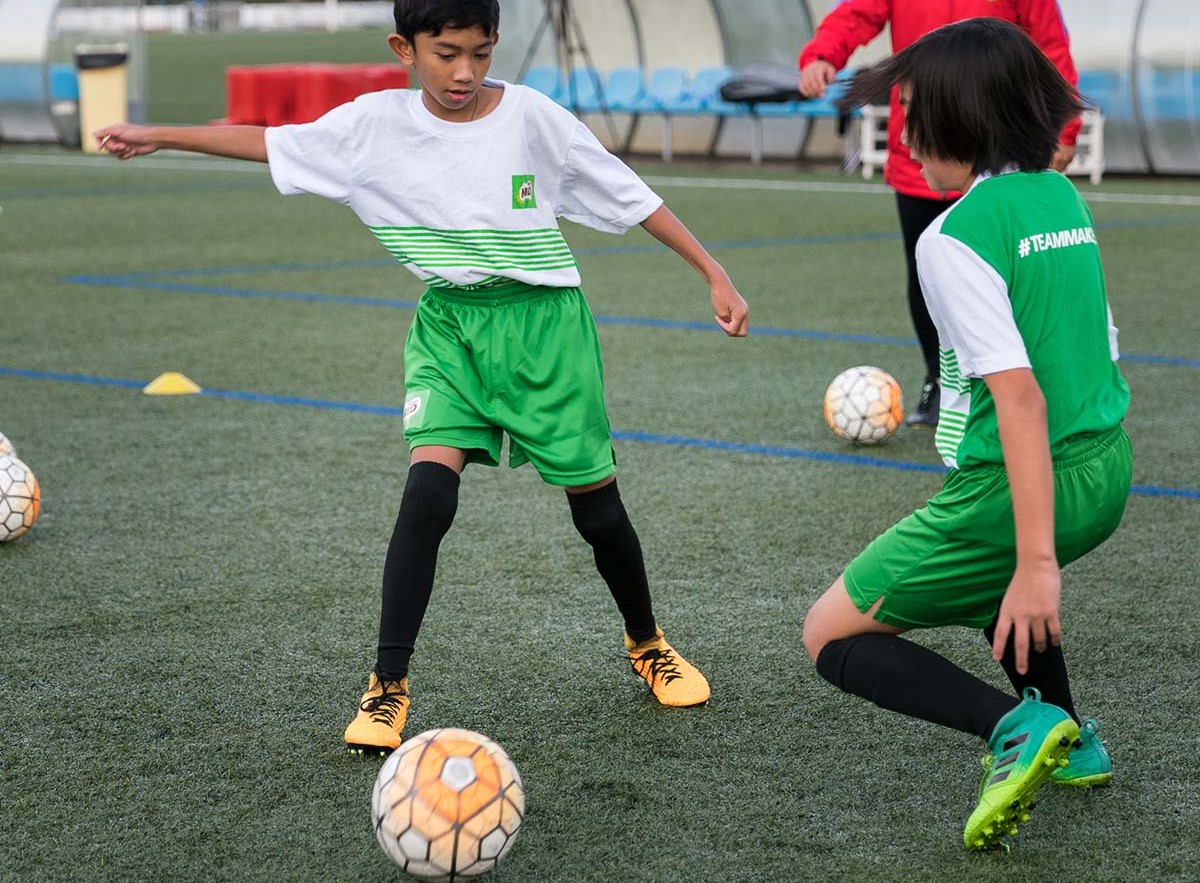 Young booters of the MILO Philippine team